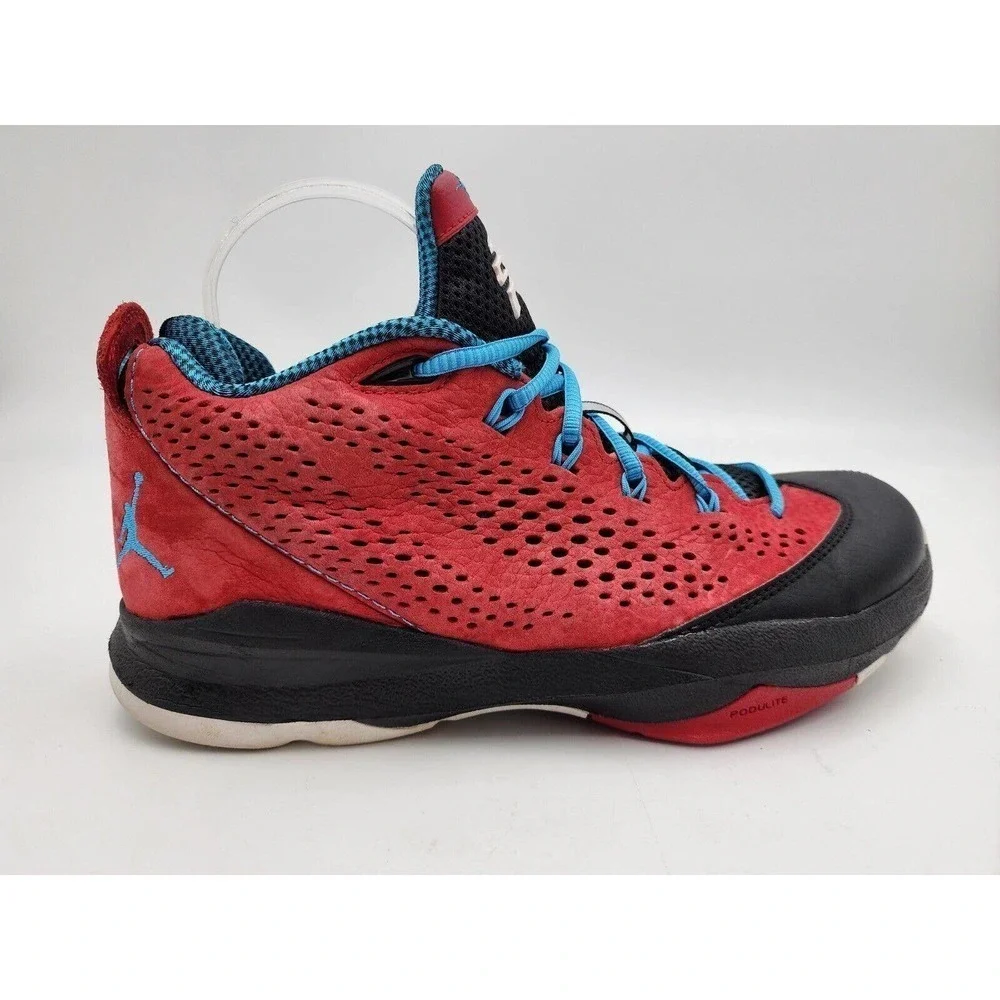 Nike Air Jordan CP3 VII Gym Red Powder Blue Sz 8.5 Men's Shoes 616805-607